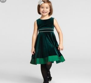 Green velvet Christmas dress